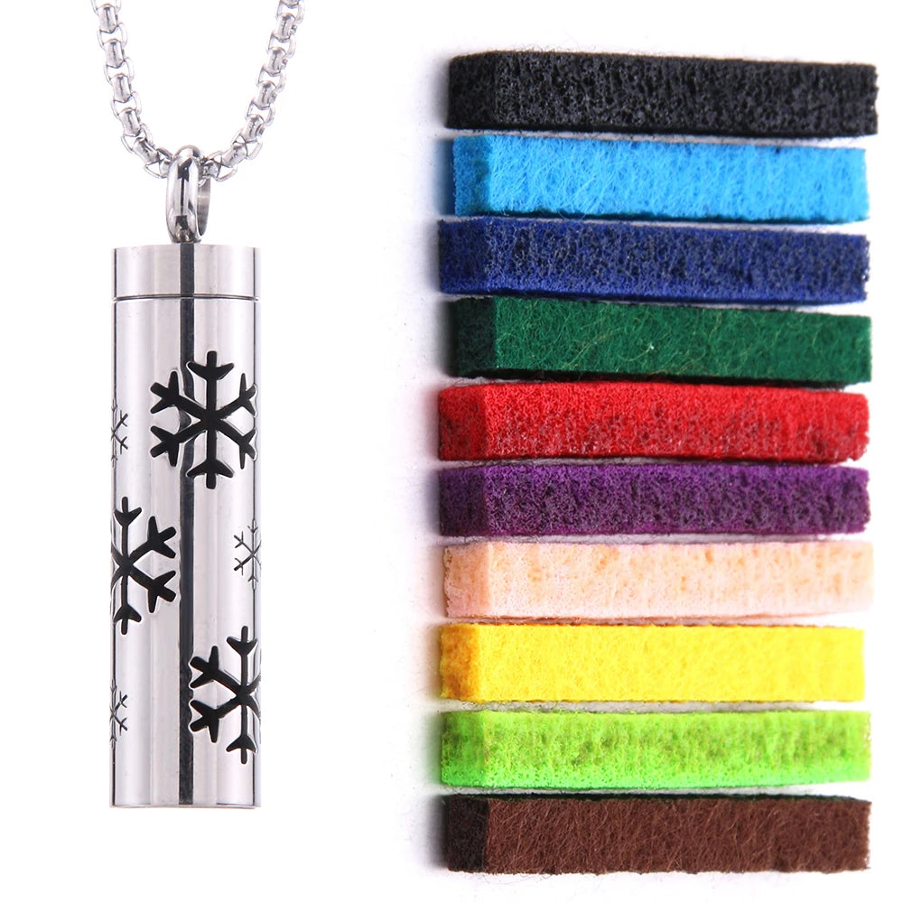 2023 New Aromatherapy Jewelry Necklaces Essential Oil Diffuser Necklace Stainless Steel Open Locket Aroma Scent Perfume Necklace