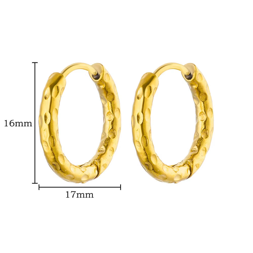 U Shape Hoop Earrings for Women Smooth Gold Color Stainless Steel Earrings Female Classic Statement Wedding Ear Jewelry Aretes